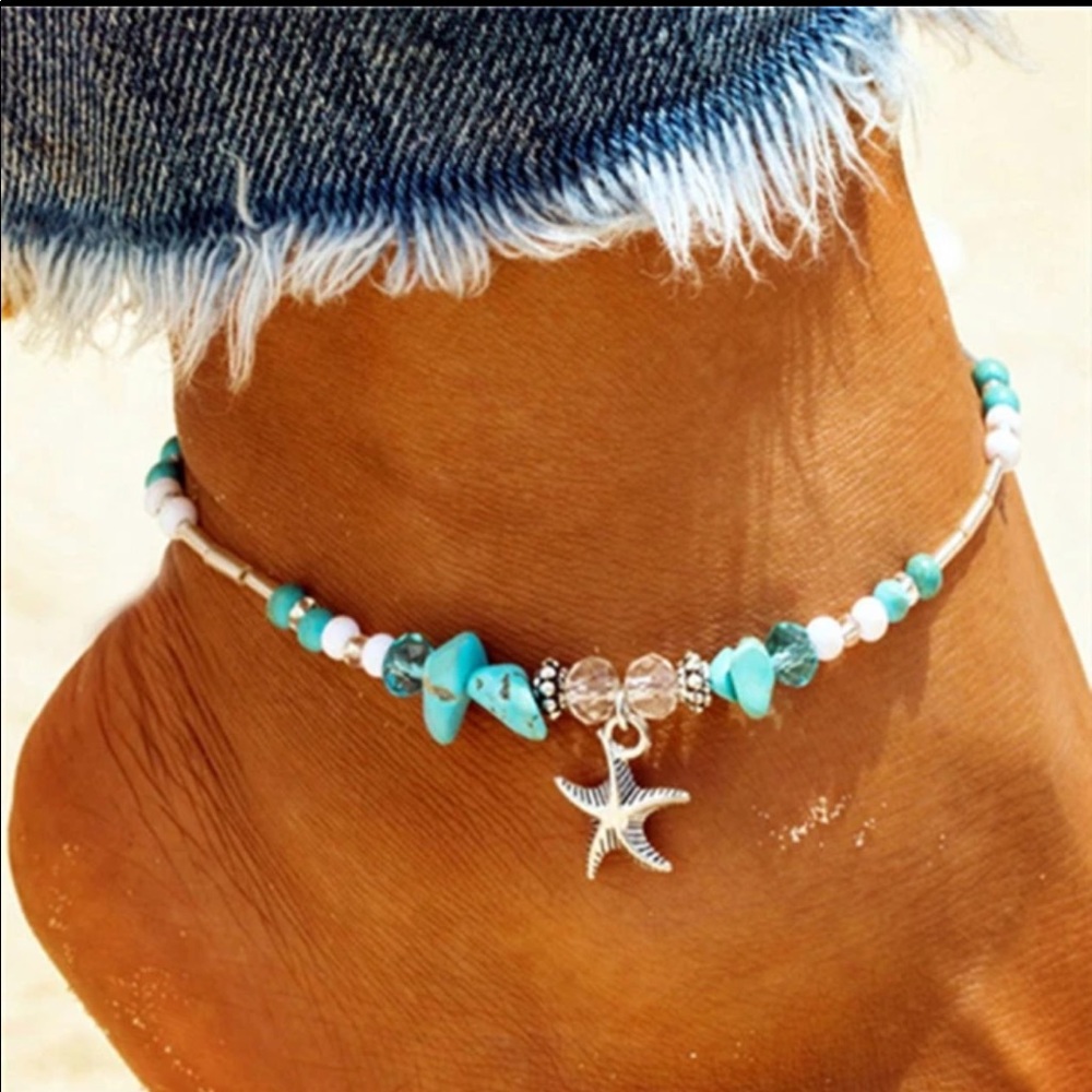 New Vintage Starfish Pendant Anklet